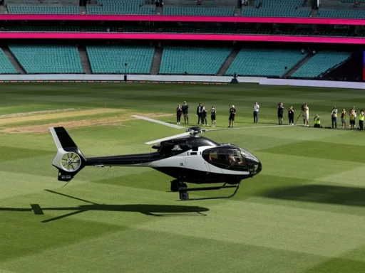 David Warners helicopter to land on SCG outfield ahead of