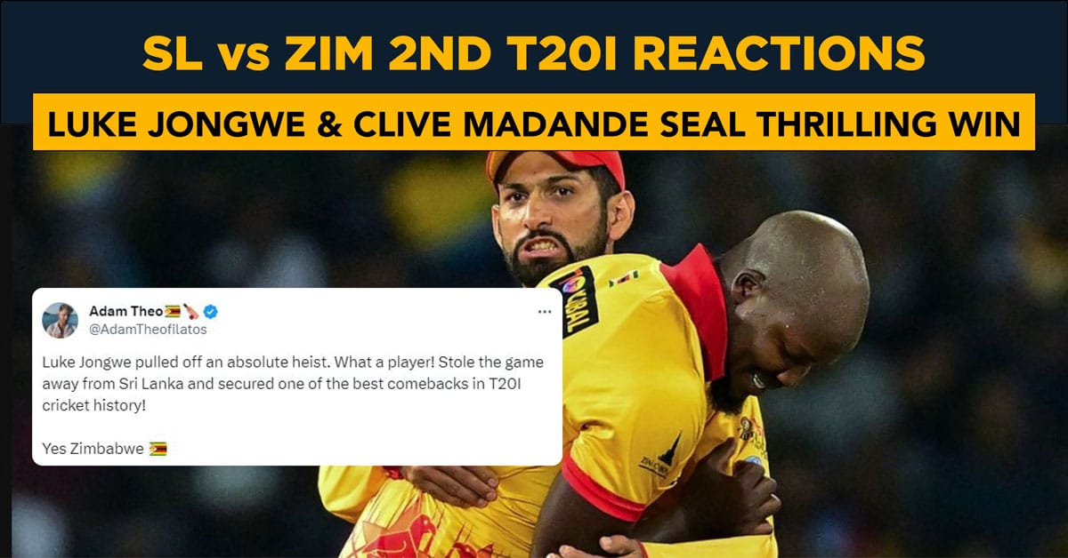 SL vs ZIM 2nd T20 Reactions Luke Jongwe and