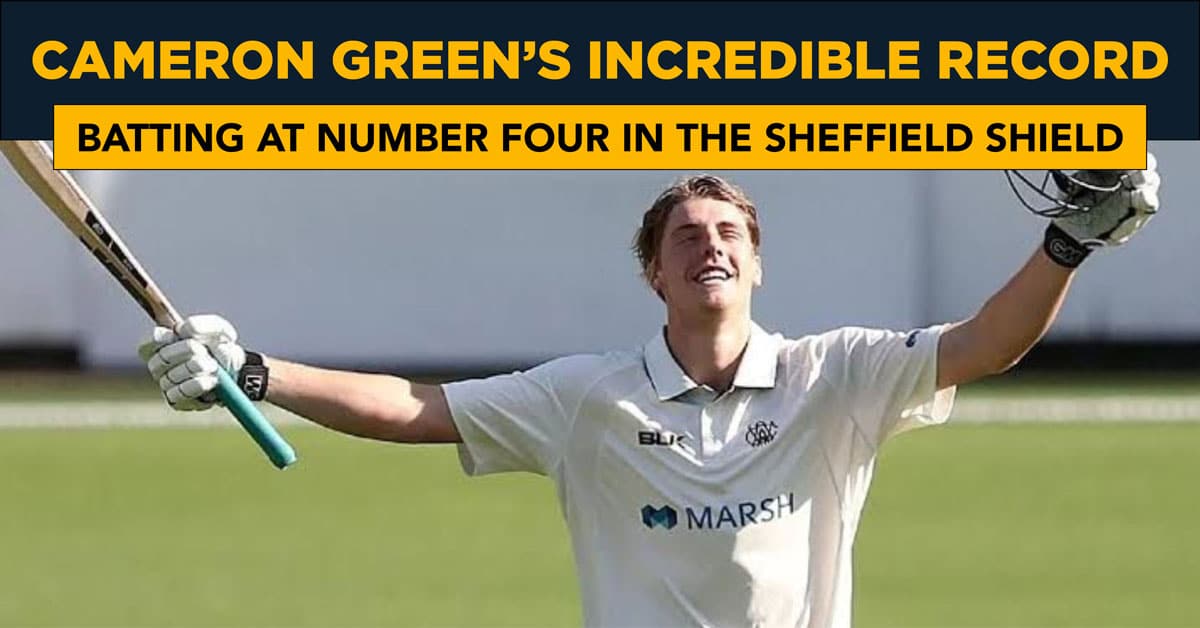 What is Cameron Greens record when batting at number 4